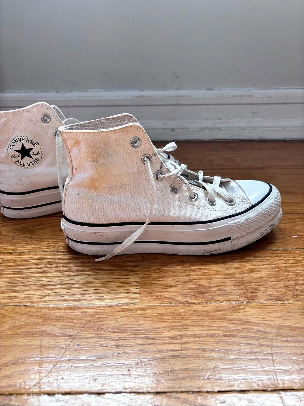 Converse Chuck Taylor All Star High Top Platform Sneakers in White